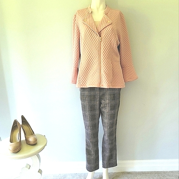 Isaac Mizrahi Women's Live Pink Quilted Jacket Size M - Picture 3 of 16